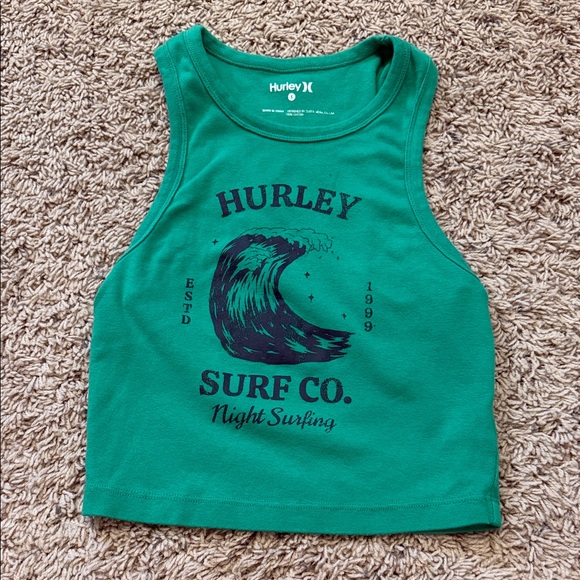 Hurley Tops - Women’s Hurley surf co green crop tank top size small